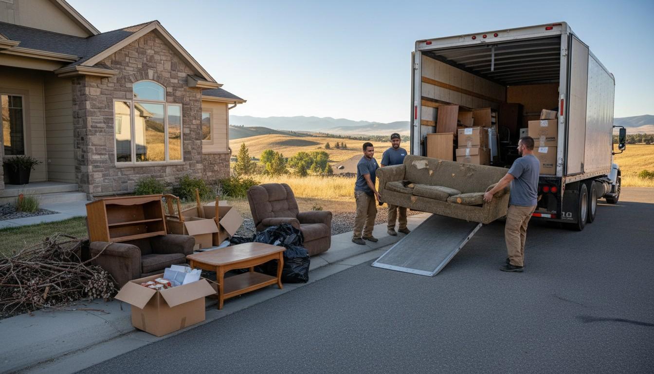 A Boise Junk Pros crew loading a truck during a Treasure Valley junk removal job (illustrative photo)