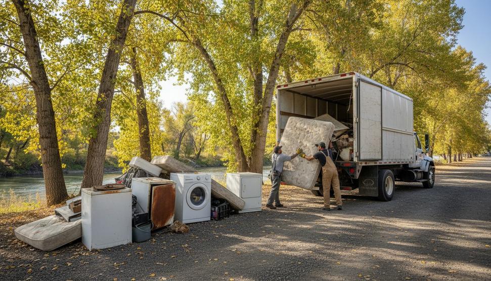 A Boise Junk Pros crew loading a truck during a Treasure Valley junk removal job (illustrative photo)