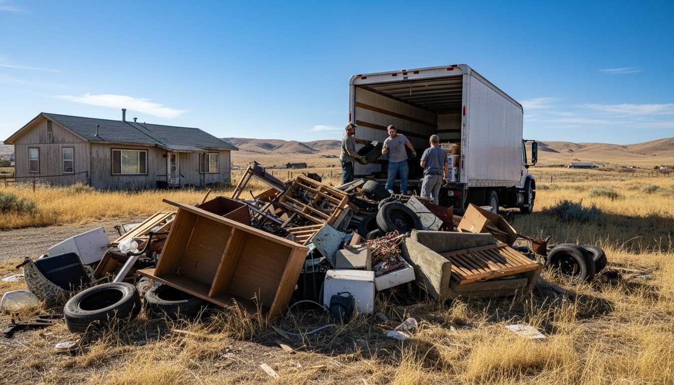 A Boise Junk Pros crew loading a truck during a Treasure Valley junk removal job (illustrative photo)