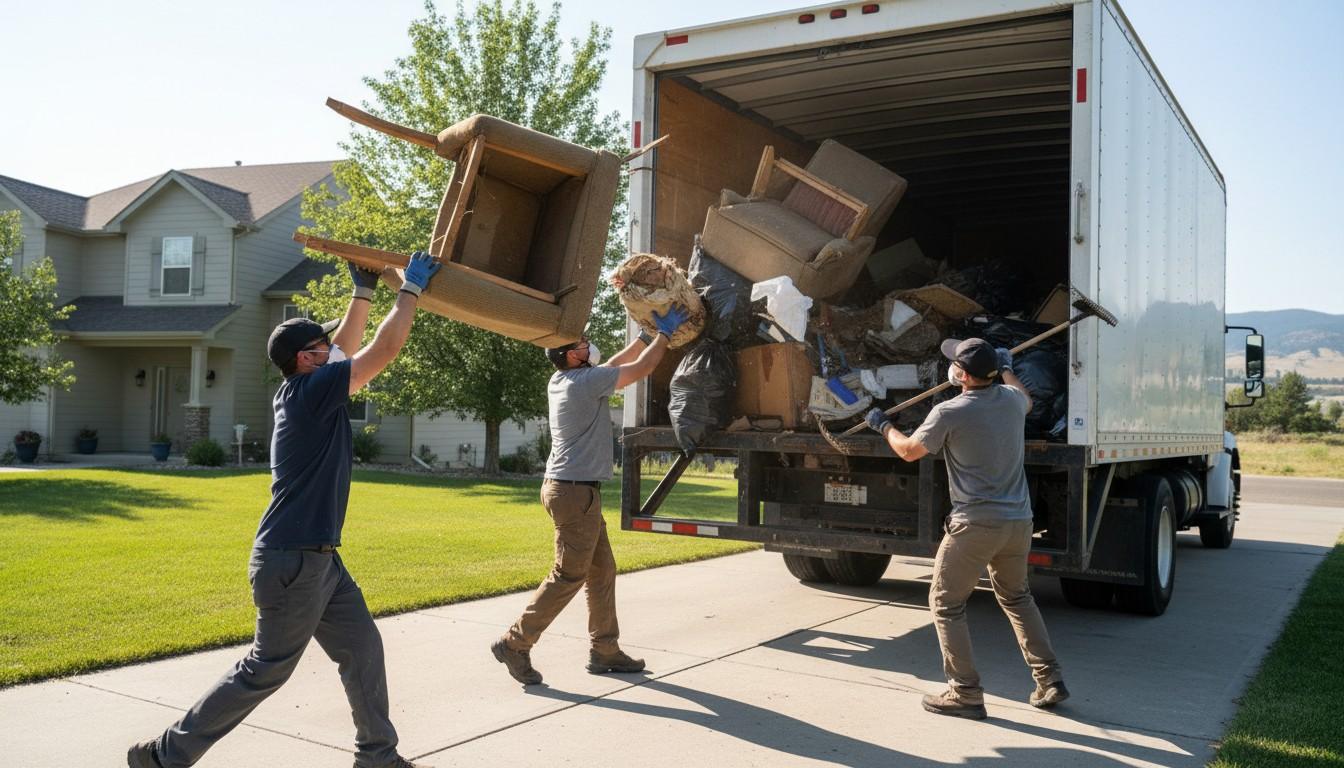 A Boise junk removal crew handling a fast same-day pickup